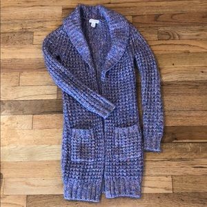 Girls open Front Cardigan Duster
